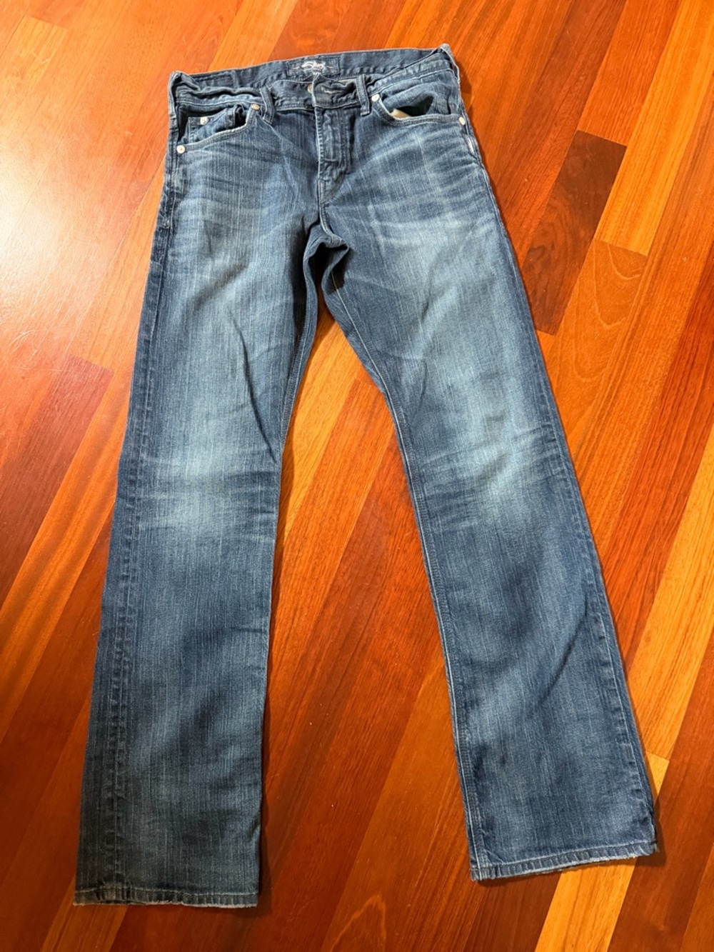Silver Jeans Men’s ZAC Straight Jeans in Dark Blue Wash Size W30/L34